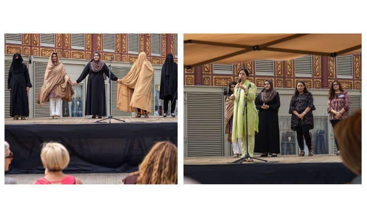 Fotografies facilitades a Verificat per Rosie Williams, una de les assistents a l'acte